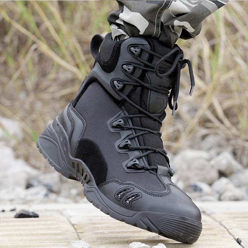Brand Men Military Boots Special Forces Tactical Desert Combat Boats Outdoor Hiking Shoes Cow Leather Snow Boots