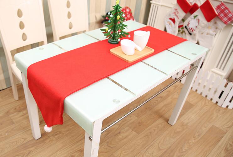 Christmas Table Runner Mat Tablecloth Christmas Flag Home Party Decor Red Table Runners Tablecloths Party Decoration Table Runner