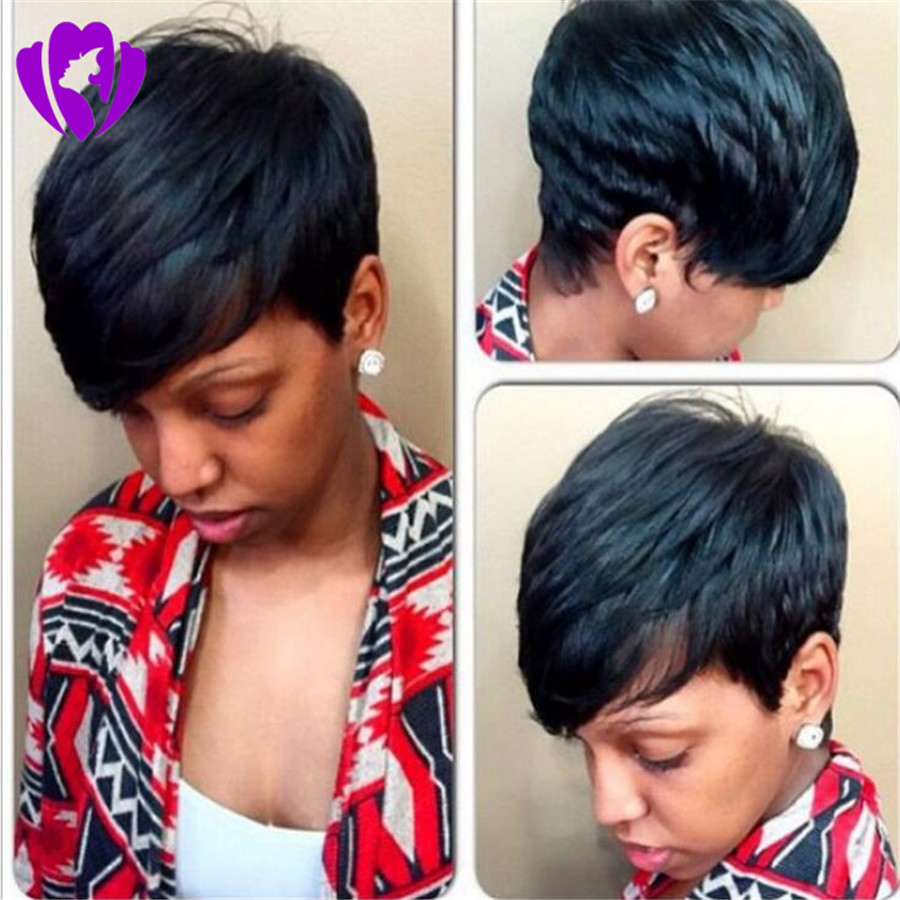 Free shipping Synthetic Black Short Women Wig Straight Wigs for Women Natural Hair Wig Heat Resistant Wigs with Bangs