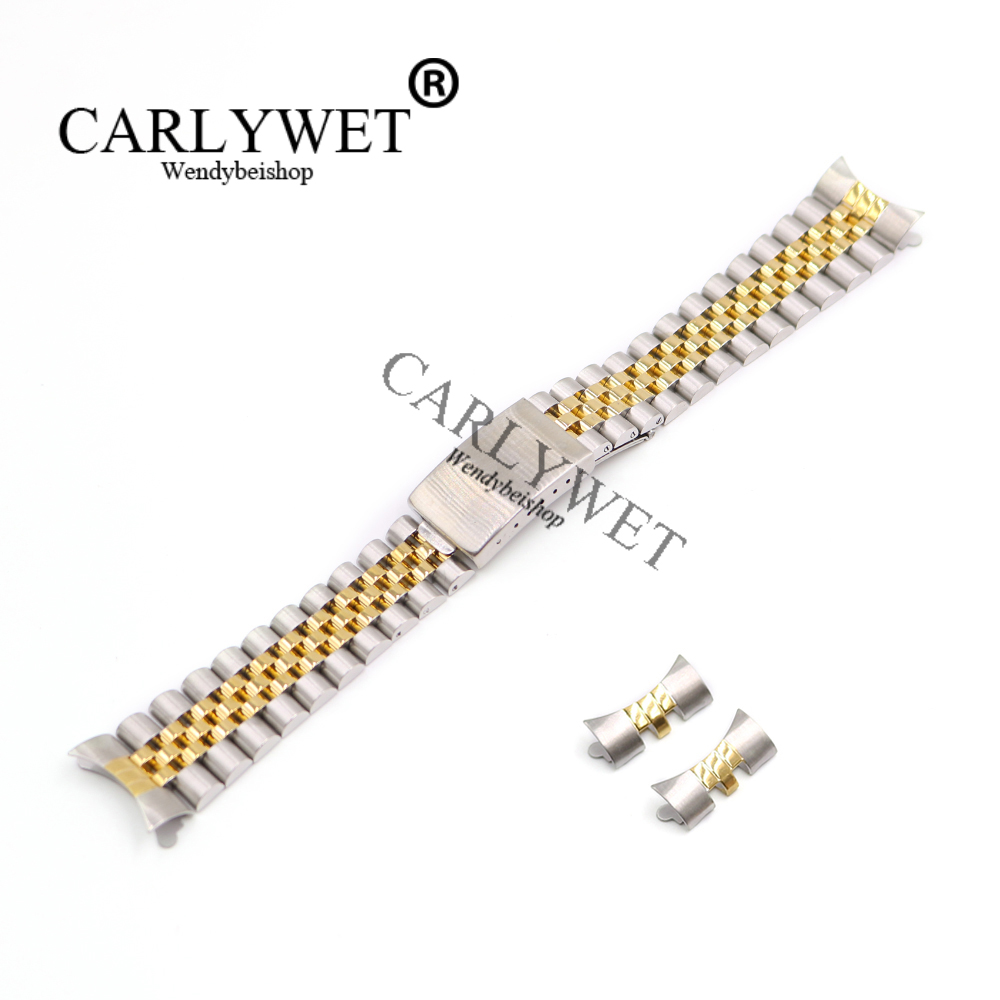 CARLYWET 13 17 19 20 22mm Hollow Curved End Solid Screw Links Middle Gold Stainless Steel Replacement Watch Band Strap Bracelet, Black;brown
CARLYWET 13 17 19 20 22mm Hollow Curved End Solid Screw Links Middle Gold Stainless Steel Replacement Watch Band Strap Bracelet, Black;brown