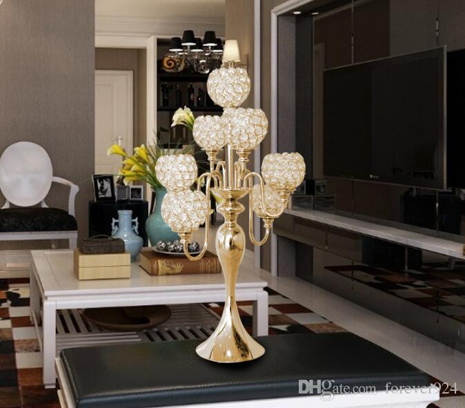 Elegant 7-Candle Wedding Decor Crystal Wedding Centerpiece Gold Plated Crystal Canle Holder Candelabra Table Center Candlestick Stand
Elegant 7-Candle Wedding Decor Crystal Wedding Centerpiece Gold Plated Crystal Canle Holder Candelabra Table Center Candlestick Stand