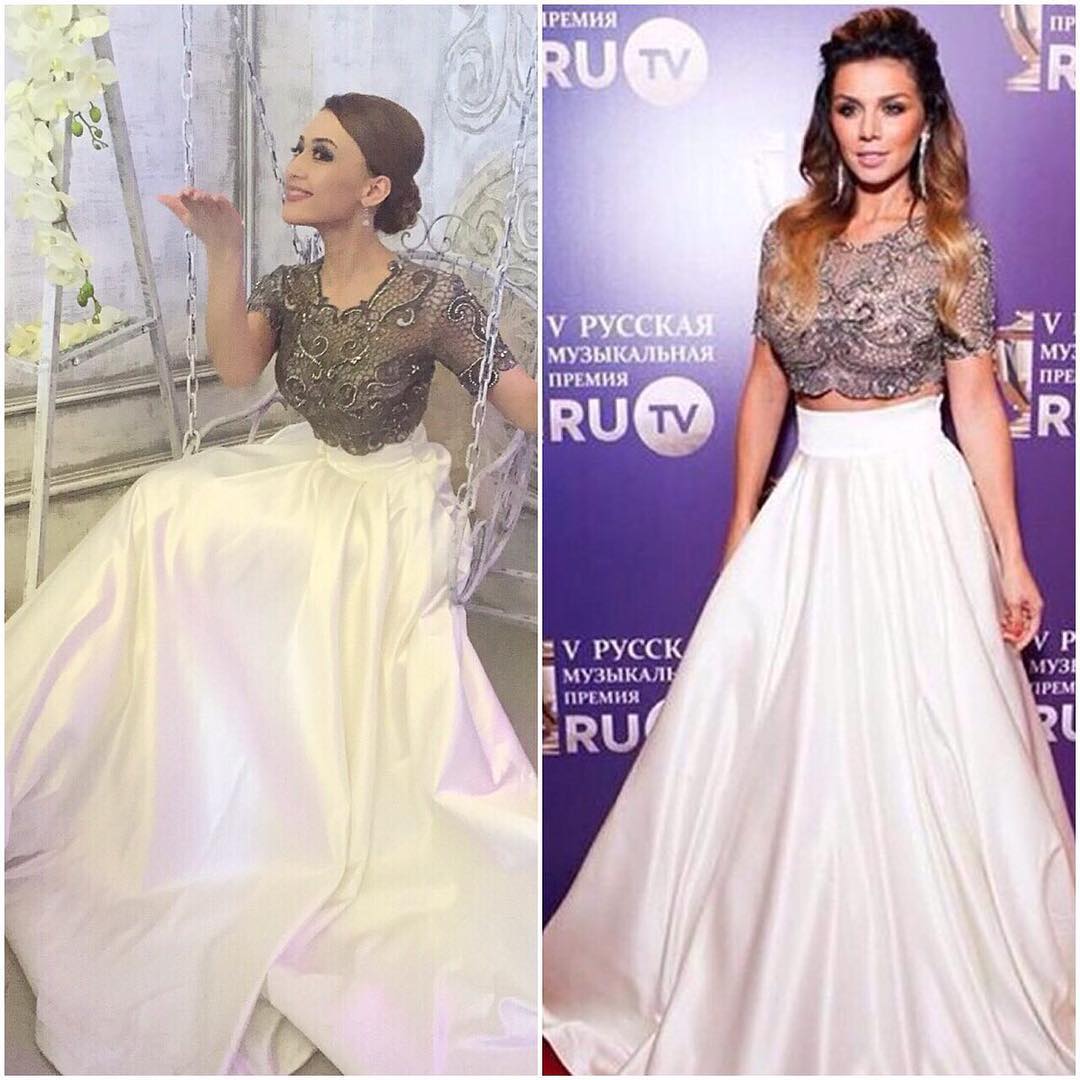 Stunning Two Piece Prom Dree Jewel Neck A E Short Sleeve Eaded Evening Gown Or Length Satin Appliqued Formal Dre