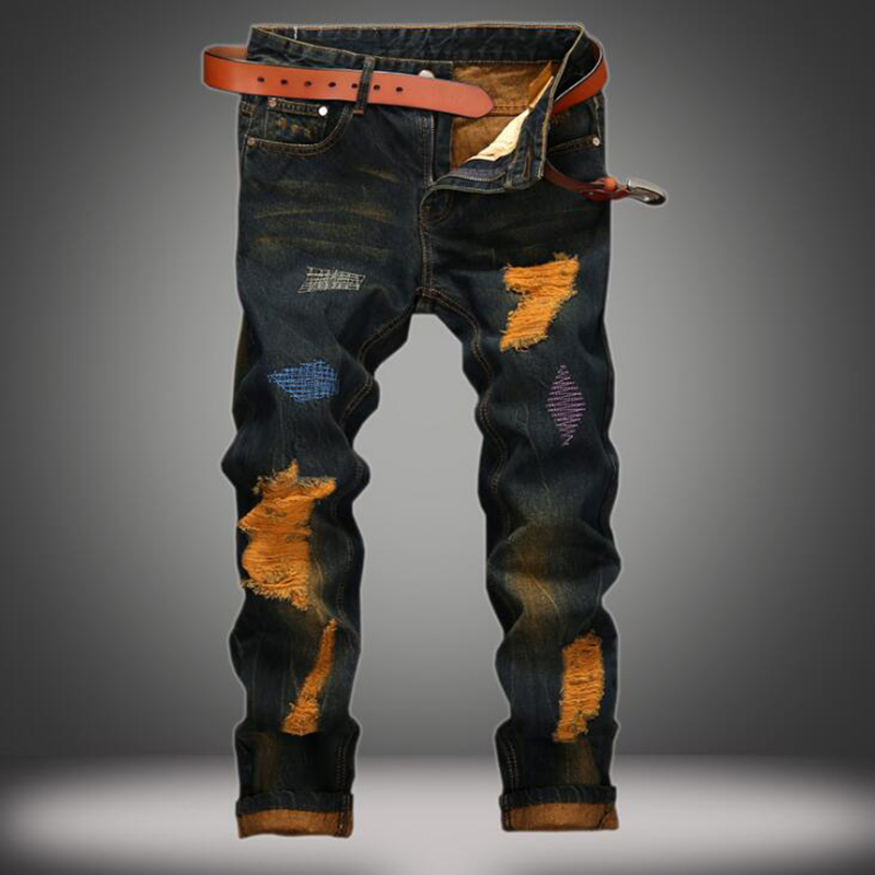New Color Embroidered Ripped Men Punk Jeans Denim Skinny Jeans Men Classic Hole Rap Hip Hop Skinny Designer Jeans Trousers, As show
New Color Embroidered Ripped Men Punk Jeans Denim Skinny Jeans Men Classic Hole Rap Hip Hop Skinny Designer Jeans Trousers, As show