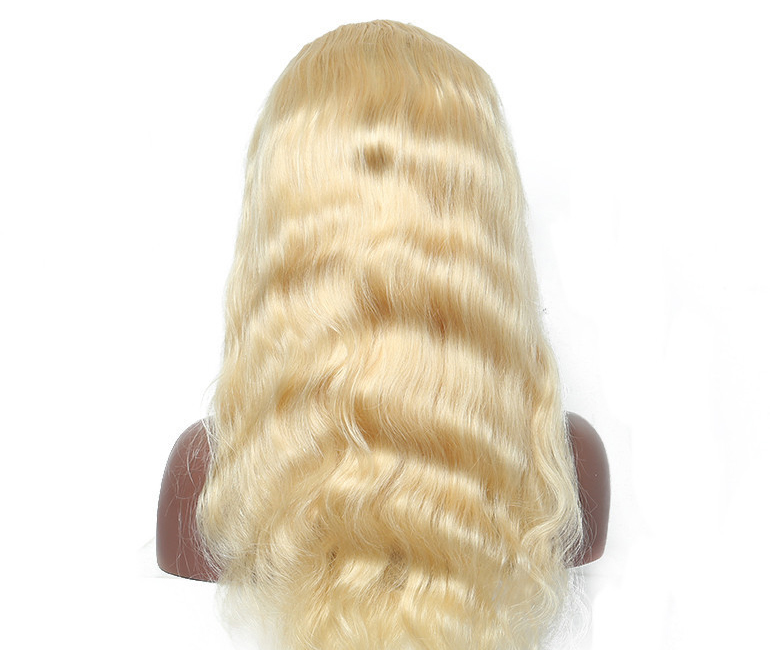 613# Blonde Straight Body Wave Front Lace Wigs 100% Human Hair Wigs For Women Pre Plucked With Baby Hair