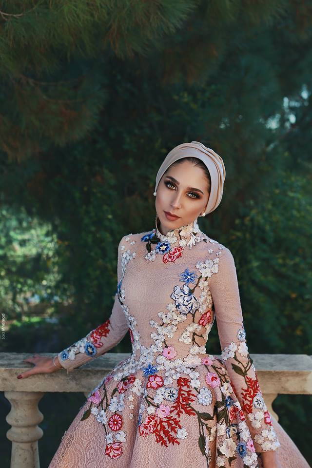 Modest Pink Muslim Ball Gown Prom Dresses Embroidery High Neck Long Sleeves Evening Gowns Ankle Length Party Wear Cocktail Dress