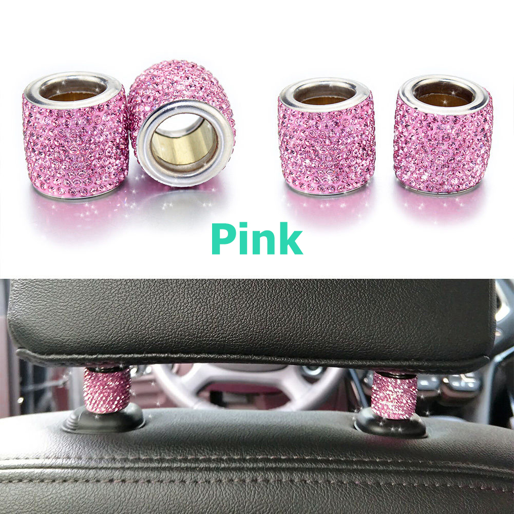 Car Interior Accessories 1 Piece Icy Crystal Car Seat Holder Decoration For Women Car Bling For Seat Rhinestone for Headrest Collars от DHgate WW