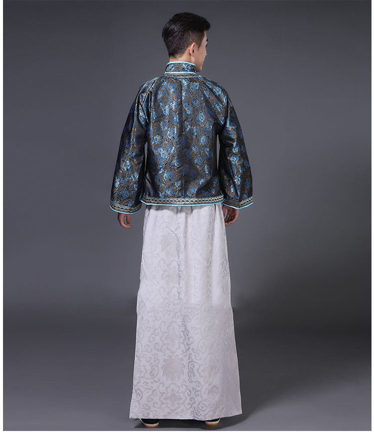 Chinese Men Cheongsam Tang suit Costume Oriental Hanfu male vestido traditional Chinese ancient the qing dynasty garment Ethnic Clothing
