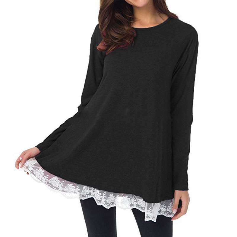 2017 Autumn Women Blouses Long Shirts Casual Loose Lace Crochet Hem Patchwork Blusas O Neck Long Sleeve Tops Hot Sale, White
2017 Autumn Women Blouses Long Shirts Casual Loose Lace Crochet Hem Patchwork Blusas O Neck Long Sleeve Tops Hot Sale, White
