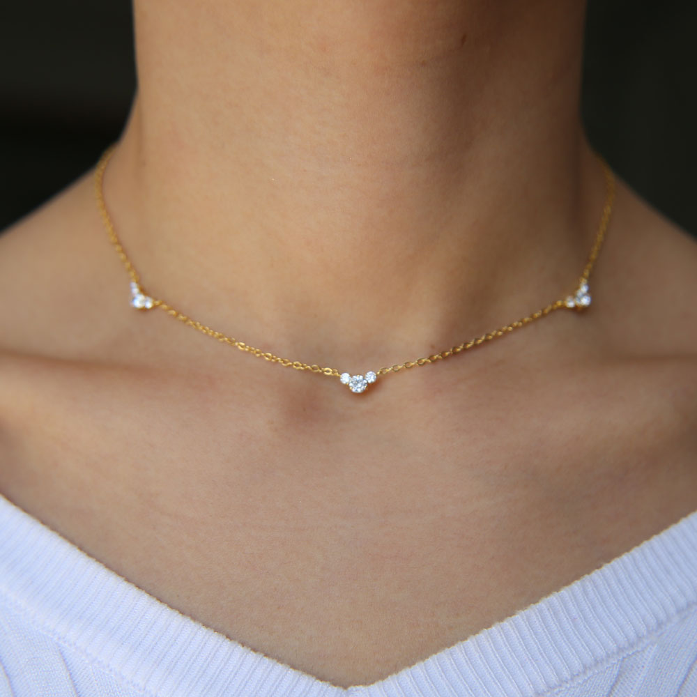 cz station collarbone choker chain necklace simple women girl necklaces designs simple gorgeous neck chain