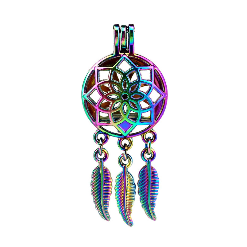 10pcs/lot Rainbow Color Dream Catcher Flower Dangle Leaf Beads Cage Locket Pendant Diffuser Aromatherapy Perfume Essential Oils Diffuser, Silver
10pcs/lot Rainbow Color Dream Catcher Flower Dangle Leaf Beads Cage Locket Pendant Diffuser Aromatherapy Perfume Essential Oils Diffuser, Silver