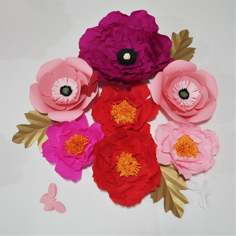 Giant Crepe Paper Artificial Flowers 7PCS+Leaves 3PCS + Butterflies 3pcs Wedding & Event Deco Baby Nursery Windows Display Decorations Home
Giant Crepe Paper Artificial Flowers 7PCS+Leaves 3PCS + Butterflies 3pcs Wedding & Event Deco Baby Nursery Windows Display Decorations Home