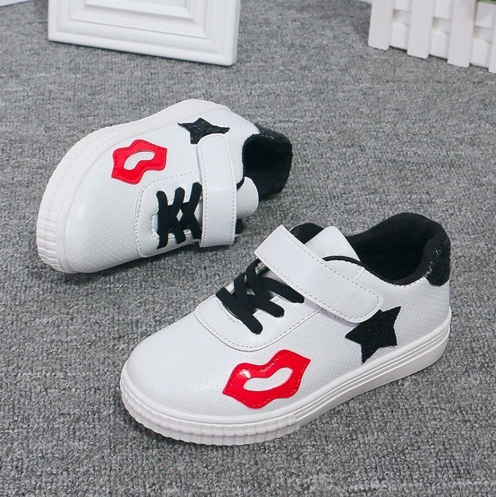 New Hot Sale Fashion Baby Lipstick Stars Casual Shoes Female Sneakers Kids Zapatillas Deportivas Mujer Lovers Sapatos Femininos