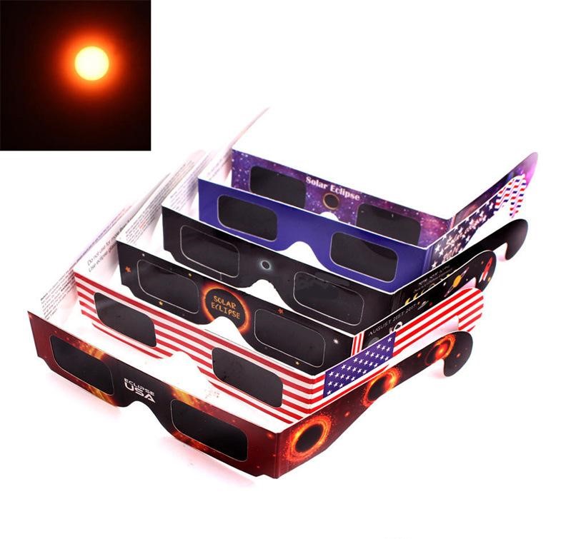 USA Solar Eclipse Glasses Paper Solar Glass Viewing Eyeglasses Protect Your Eyes Safe when 21th August DHL Fast
