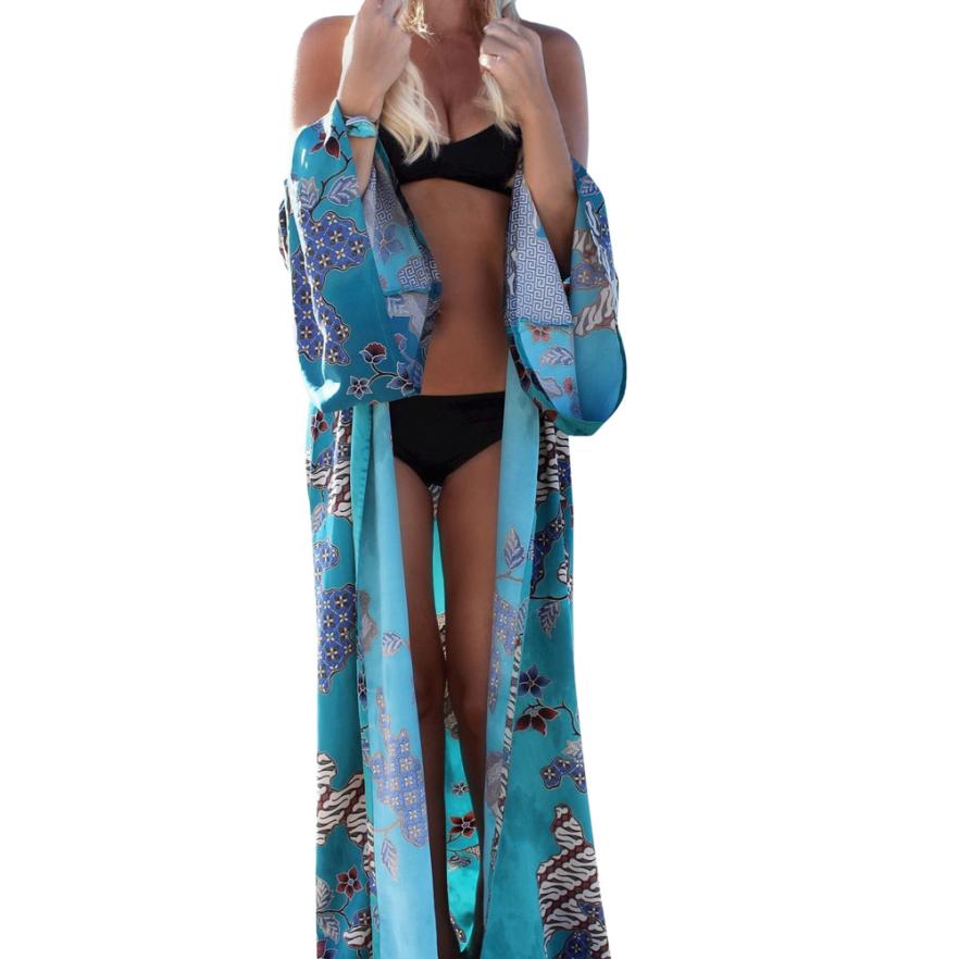 Feitong 2018 Summer Women Floral Bohemian Long Sleeveless Chiffon Beach Long Oversized Kimono Blusas feminina, As pic
Feitong 2018 Summer Women Floral Bohemian Long Sleeveless Chiffon Beach Long Oversized Kimono Blusas feminina, As pic