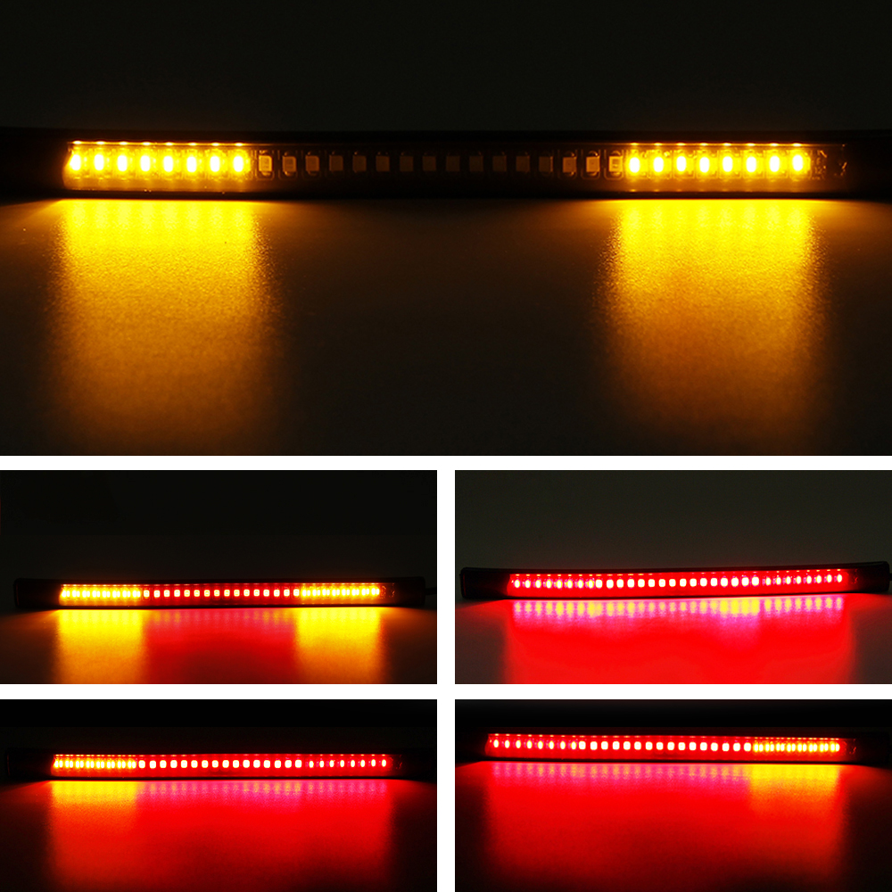2x Motorcycle Light 48 SMD Red And Yellow tail brake stop Turn Signal Light Decorative Flexible LED Strip Light Kit
2x Motorcycle Light 48 SMD Red And Yellow tail brake stop Turn Signal Light Decorative Flexible LED Strip Light Kit