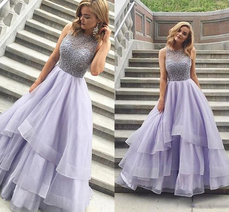 Glamorous Beading Tiered Ball Gown Prom Dresses Charming Scoop Sleeveless Organza Backless Lavender Long Evening Dresses Formal Gowns, Blue
Glamorous Beading Tiered Ball Gown Prom Dresses Charming Scoop Sleeveless Organza Backless Lavender Long Evening Dresses Formal Gowns, Blue