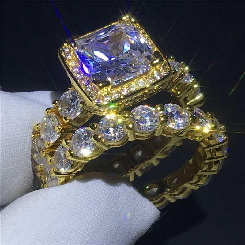 Female Vintage ring set Yellow Gold Filled 925 silver Round 5A Cz Stone Engagement wedding band ring for women Bridal Jewelry
Female Vintage ring set Yellow Gold Filled 925 silver Round 5A Cz Stone Engagement wedding band ring for women Bridal Jewelry