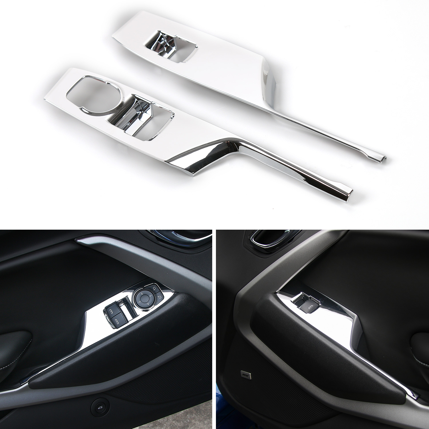 Car Door Window Lift Button Armrest Switch Panel Cover Trim ABS Decoration Strip For Chevrolet Camaro Auto Interior Accessories
