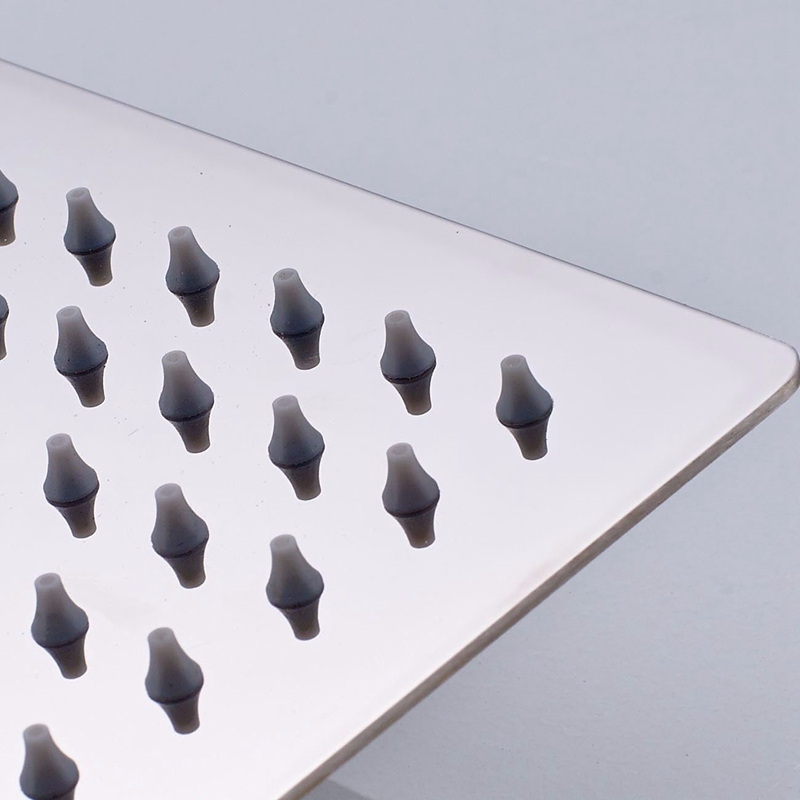 2mm Thin 12 Inch Square Rotatable Bathroom Rainfall Showerhead Super Pressurized Square Top Spray Shower Head Chrome Finish9186060