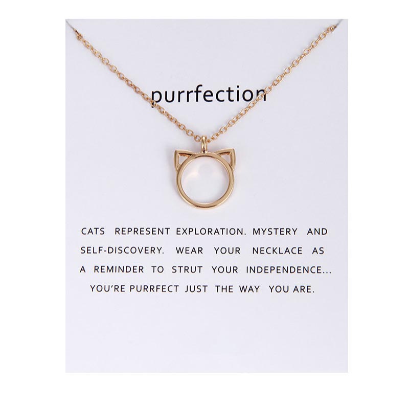 Animal Pendant Necklaces Cat Ear Alloy Pendant Necklaces With Card Women Fashion Pendant Jewelry Holiday Gifts
Animal Pendant Necklaces Cat Ear Alloy Pendant Necklaces With Card Women Fashion Pendant Jewelry Holiday Gifts