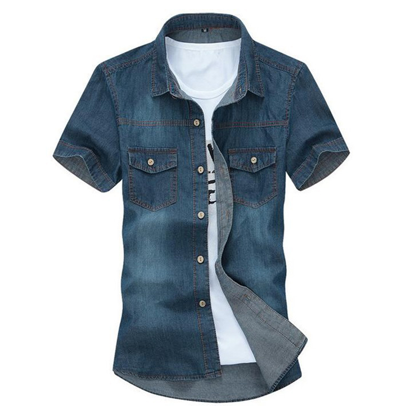 Men 'S Solid Short -Sleeved Shirt Male Casual Comfortable Korean Style Polyester Turn -Down Collar Denim Shirts, White;black
Men 'S Solid Short -Sleeved Shirt Male Casual Comfortable Korean Style Polyester Turn -Down Collar Denim Shirts, White;black