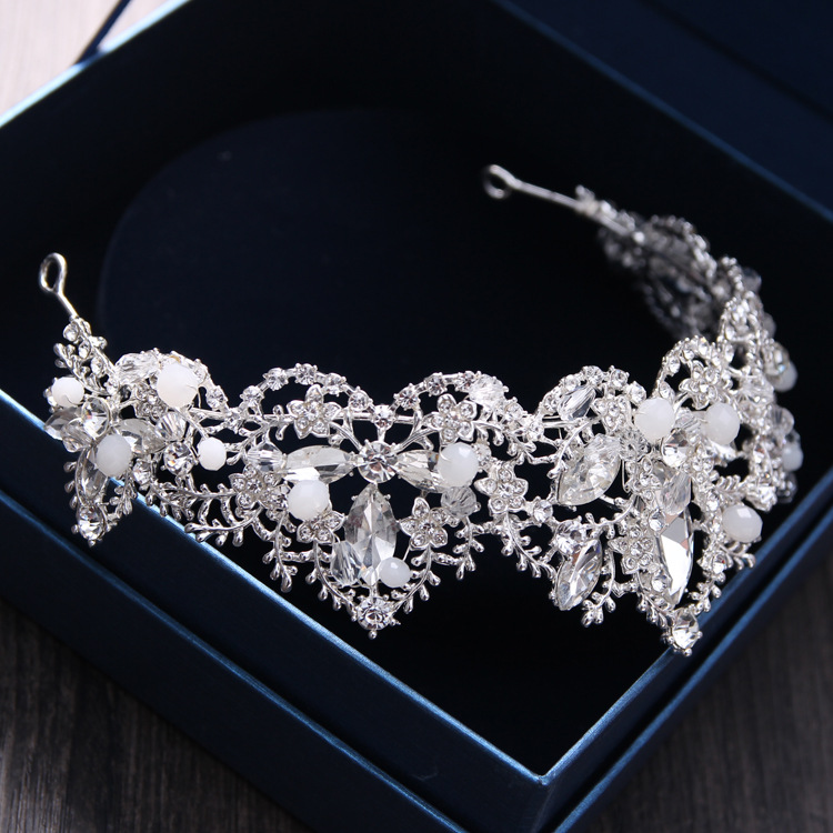 Sliver Plated Wedding Crown Bridal Bridesmaid Flower Girls Crystal tiara Rhinestone crown headband Wedding Dress Studio Tiara Sweet 16