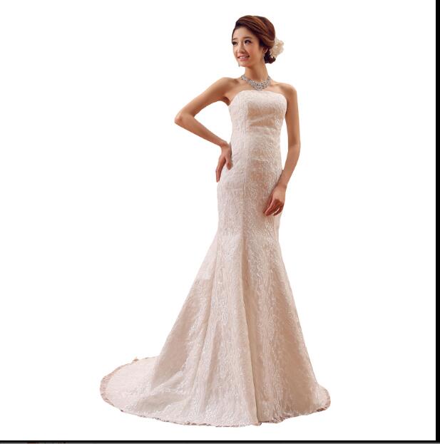 2018 New Korean Classic Style Dress Summer Design White Off Shoulder Sexy Vestido de Noiva Lace Train Bridal Wedding Dress