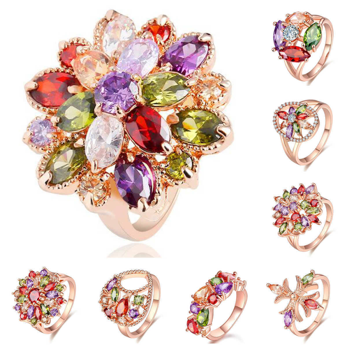 Rings for Women Diamond Rings Engagement Cubic Zirconia Fashion Jewellery Swarovski Wedding Ring Set 18K Rose Gold Crystal Gemstone Rings
Rings for Women Diamond Rings Engagement Cubic Zirconia Fashion Jewellery Swarovski Wedding Ring Set 18K Rose Gold Crystal Gemstone Rings