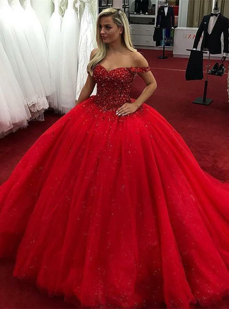 Sparkly Off Shoulder Red Ball Gown Evening Dresses Rhinestone Beaded Long Custom Evening Prom Dresses Sweetheart Formal Evening Gowns, Royal blue
Sparkly Off Shoulder Red Ball Gown Evening Dresses Rhinestone Beaded Long Custom Evening Prom Dresses Sweetheart Formal Evening Gowns, Royal blue