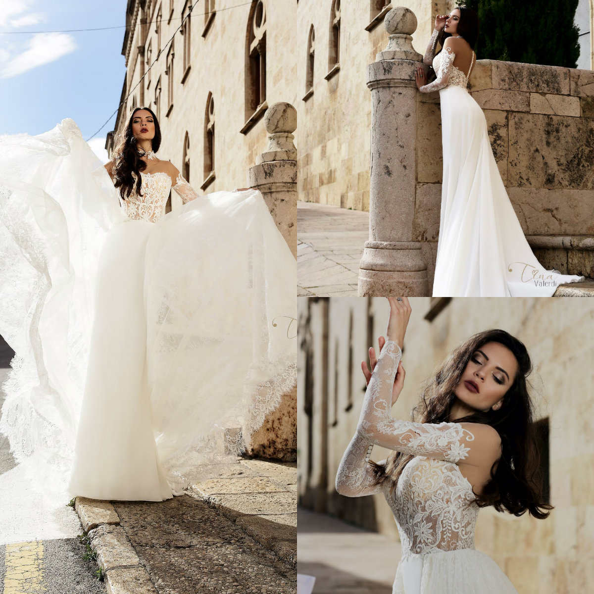 2019 Mermaid Wedding Dresses High Neck Lace Appliques Illusion Long Sleeve Beach Wedding Dress Floor Length Plus Size Boho Bridal Gowns