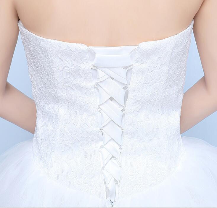 Real Photo Customized Wedding Dresses 2018 Korean simple Lace High Waist Maternity Bridal Gown Vestido De Noiva Pregnant Women