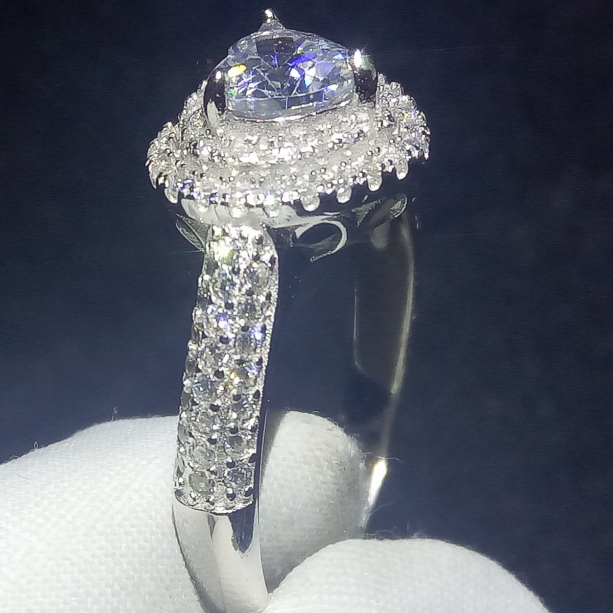 Sterg Sier Water Drop Topaz Ring: Sparkg Jewelry for Women