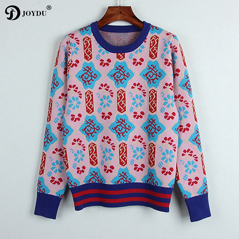 JOYDU 2018 New Spring Runway Sweater for Women Gold Thread Embroidery Vintage Pullovers Jumper blusas de inverno feminina, As picture shows
JOYDU 2018 New Spring Runway Sweater for Women Gold Thread Embroidery Vintage Pullovers Jumper blusas de inverno feminina, As picture shows