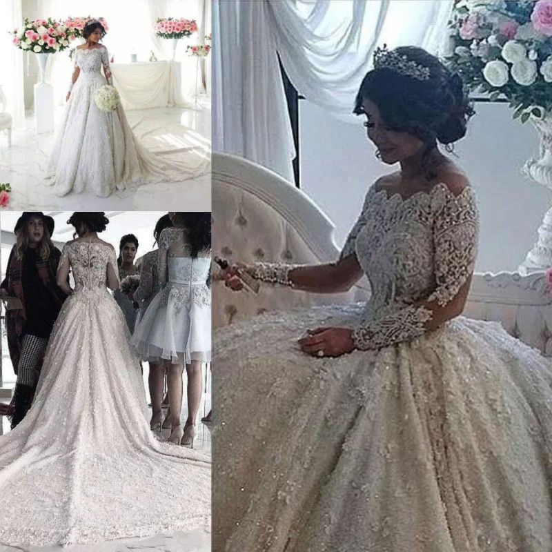 Vintage Full Lace Wedding Dresses Luxury Beaded Off The Shoulder Long Sleeve Bridal Gowns Saudi Arabic Dubai Wedding Dress Custom Made, White
Vintage Full Lace Wedding Dresses Luxury Beaded Off The Shoulder Long Sleeve Bridal Gowns Saudi Arabic Dubai Wedding Dress Custom Made, White