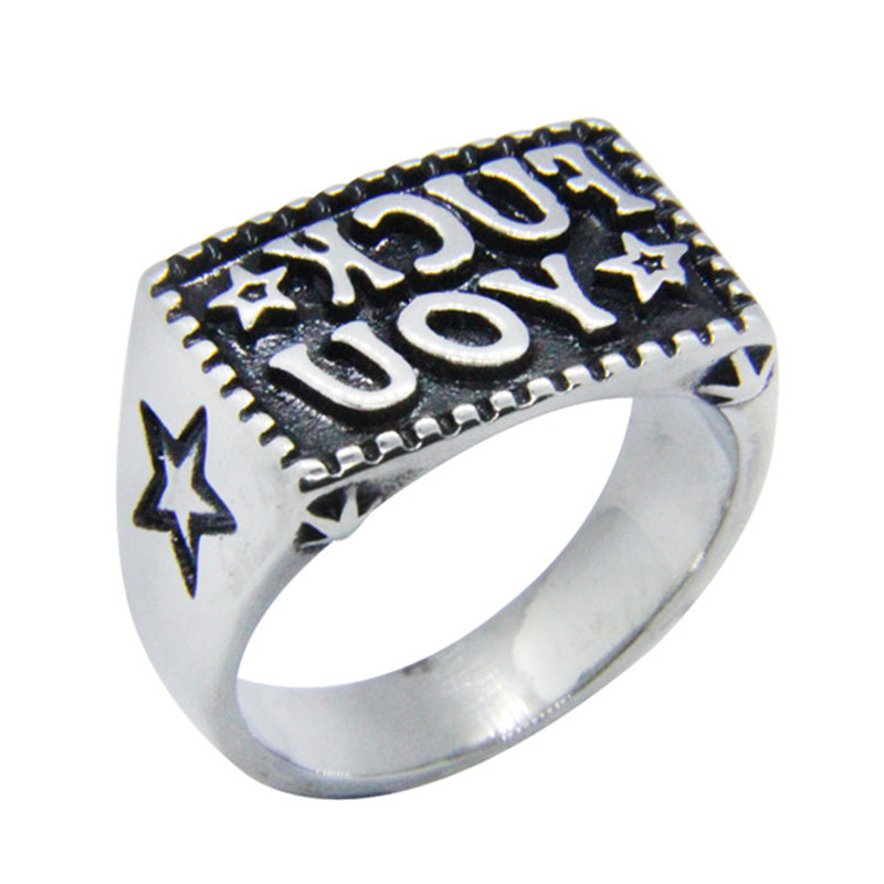 5pcs/lot New FK YOU Star Ring 316L Stainless Steel Fashion Jewelry Popular Biker Hiphot Style, Silver
5pcs/lot New FK YOU Star Ring 316L Stainless Steel Fashion Jewelry Popular Biker Hiphot Style, Silver