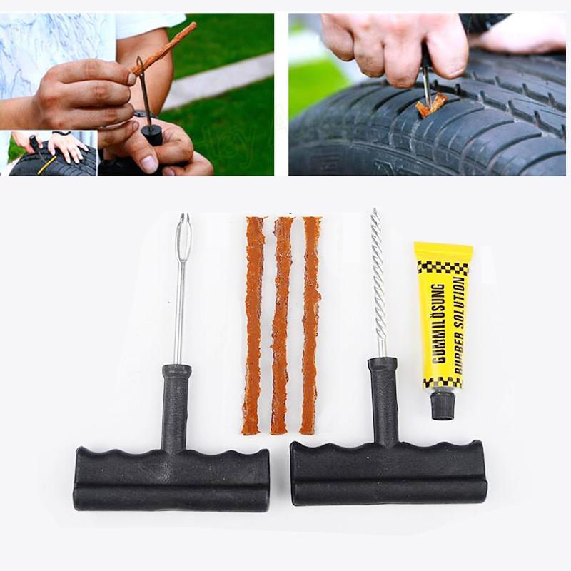 Portable 6Pcs/Set Car Tubeless Tire Tyre Puncture Plug Repair Tools Kits Car Auto Accessories Motorcycle Bicycle Rubber Cement
Portable 6Pcs/Set Car Tubeless Tire Tyre Puncture Plug Repair Tools Kits Car Auto Accessories Motorcycle Bicycle Rubber Cement