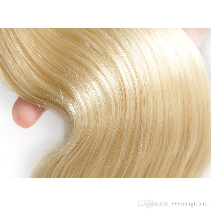 Hot selling cheap price Big Stock#613 Blonde Hair Weaves Brazilian Body Wave Human Hair Extensions Remy Hair Bundles 100gram Per Piece