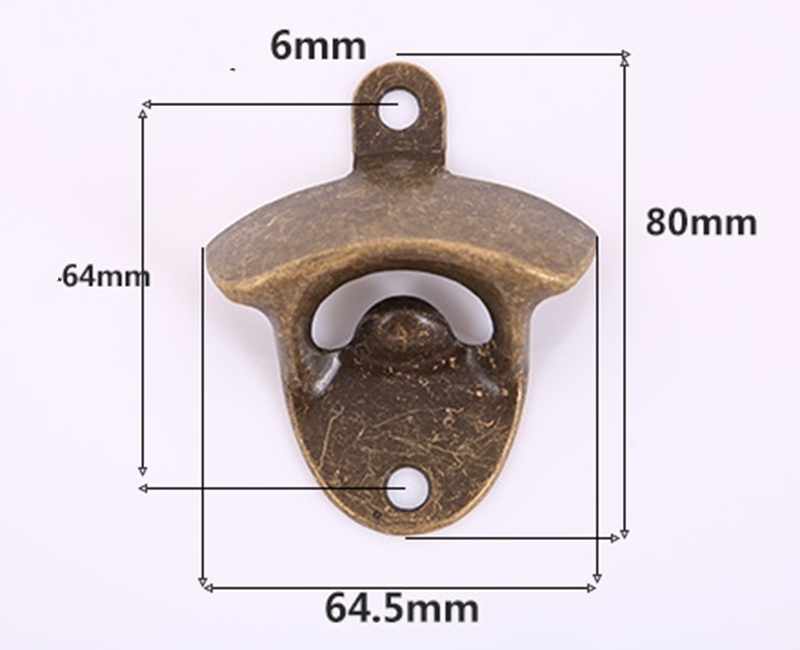 10pcs/lot Retro Wall Mounted Bottle Opener Beer Opener for Wine Soda Glass Cap Opener Kitchen Bar Restaurant Gift
