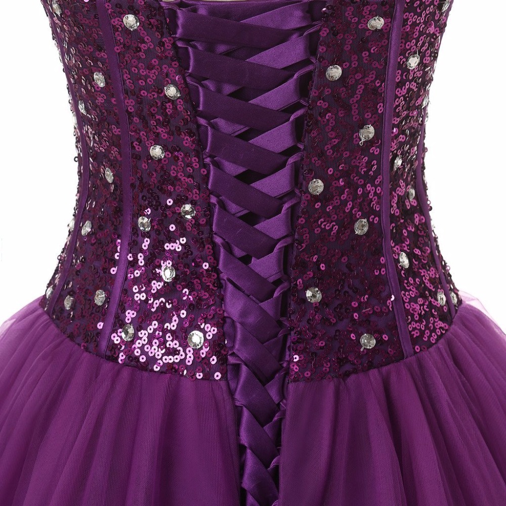 2018 Sexy Sweetheart Crystal Ball Gown Quinceanera Dress with Beading Sequines Tulle Lace Up Sweet 16 Dress Vestido Debutante Gowns BQ139