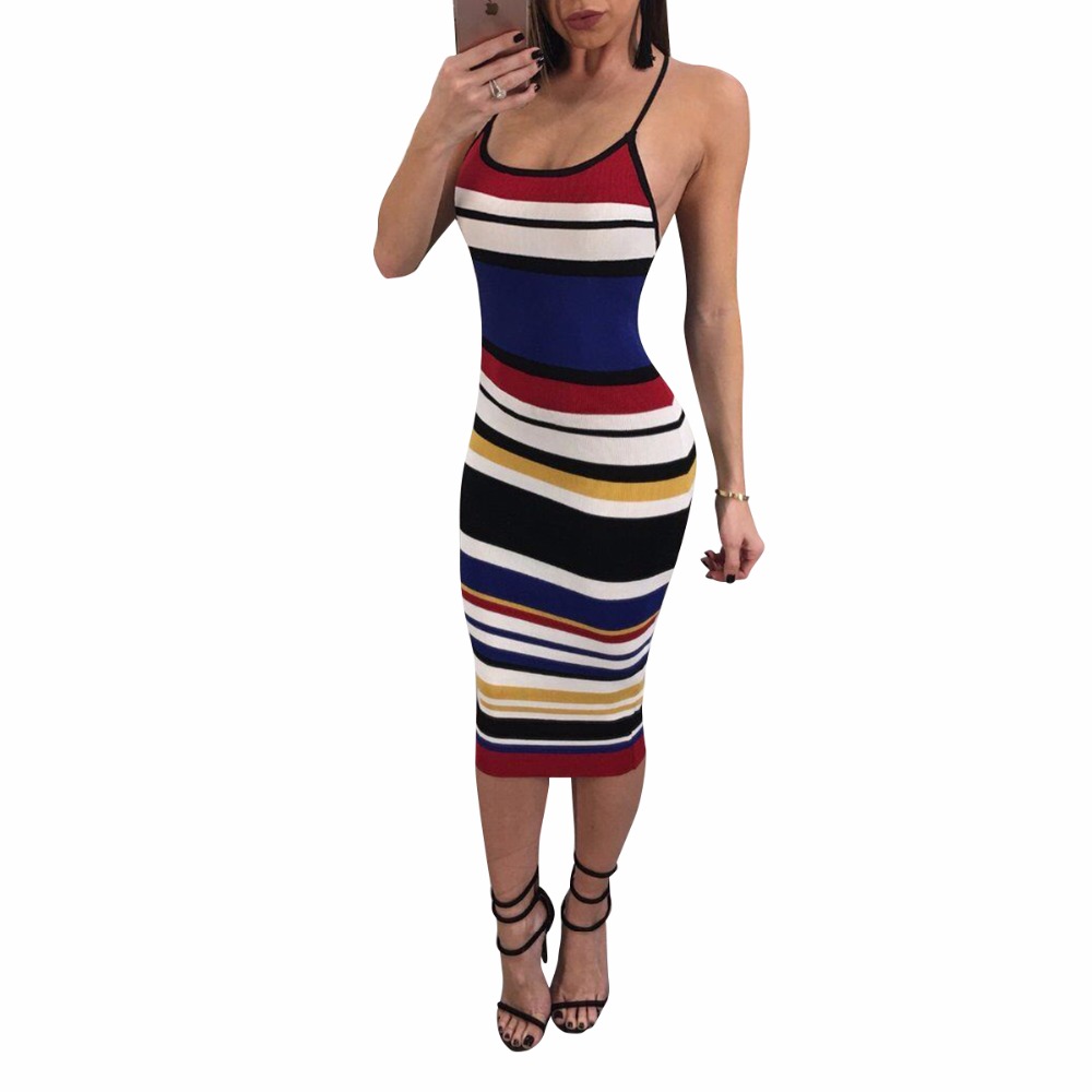 CMYAYA Backless Beach Striped High Waist Summer Dress Lady women Fashion sexy Casual Bandage nightclub Midi Dresses, As pic
CMYAYA Backless Beach Striped High Waist Summer Dress Lady women Fashion sexy Casual Bandage nightclub Midi Dresses, As pic