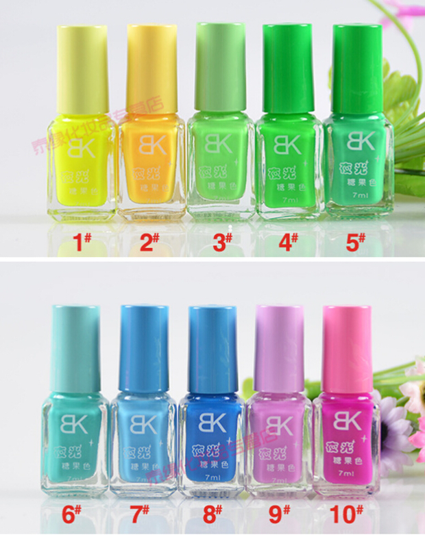 20 Candy Colors Nail Polish Glow in the Dark Nail Polish Fluorescent Nail Art Polish Enamel Cheap Price