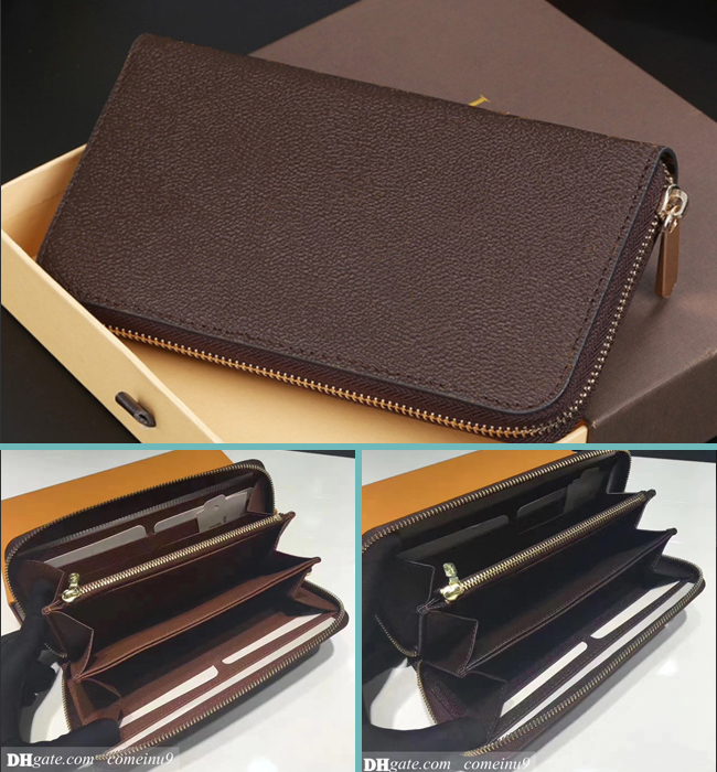 Fashion Designer Clutch Genuine Leather Zippy Wallet with box dust bag 60015 60017 good price, Brown lattice
Fashion Designer Clutch Genuine Leather Zippy Wallet with box dust bag 60015 60017 good price, Brown lattice
