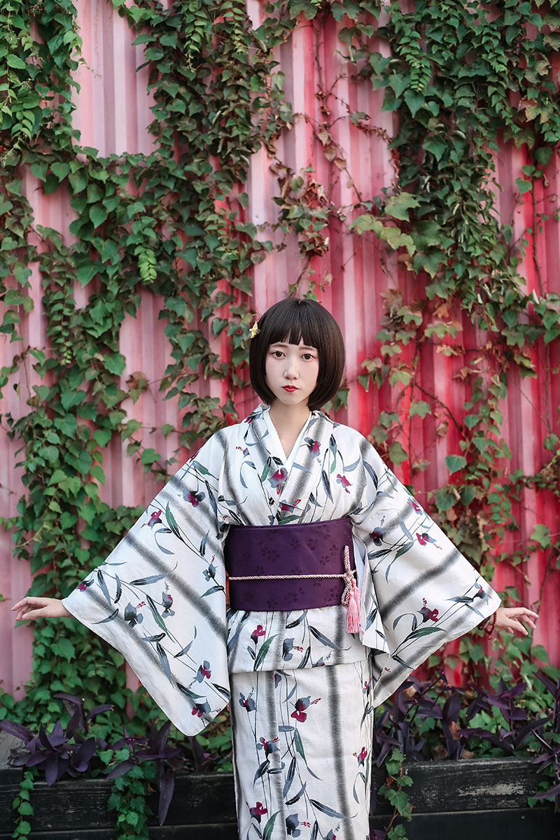 Oriental Asian Traditional Standard Kimono bathrobe Japanese fireworks kimono Pure Cotton Yukata With Obi Flower Vintage Evening Dress