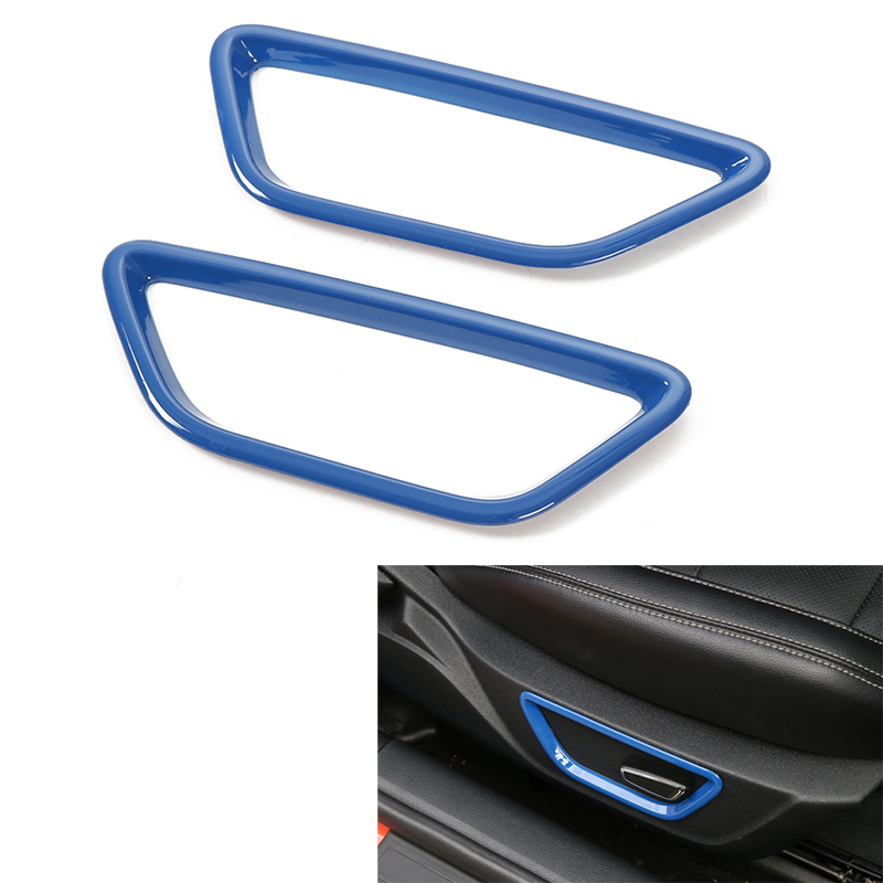 Car Seat Adjust Button Decoration Circle Cover Fit for Ford Mustang 2015-2016 High Quality Auto Interior Accessories