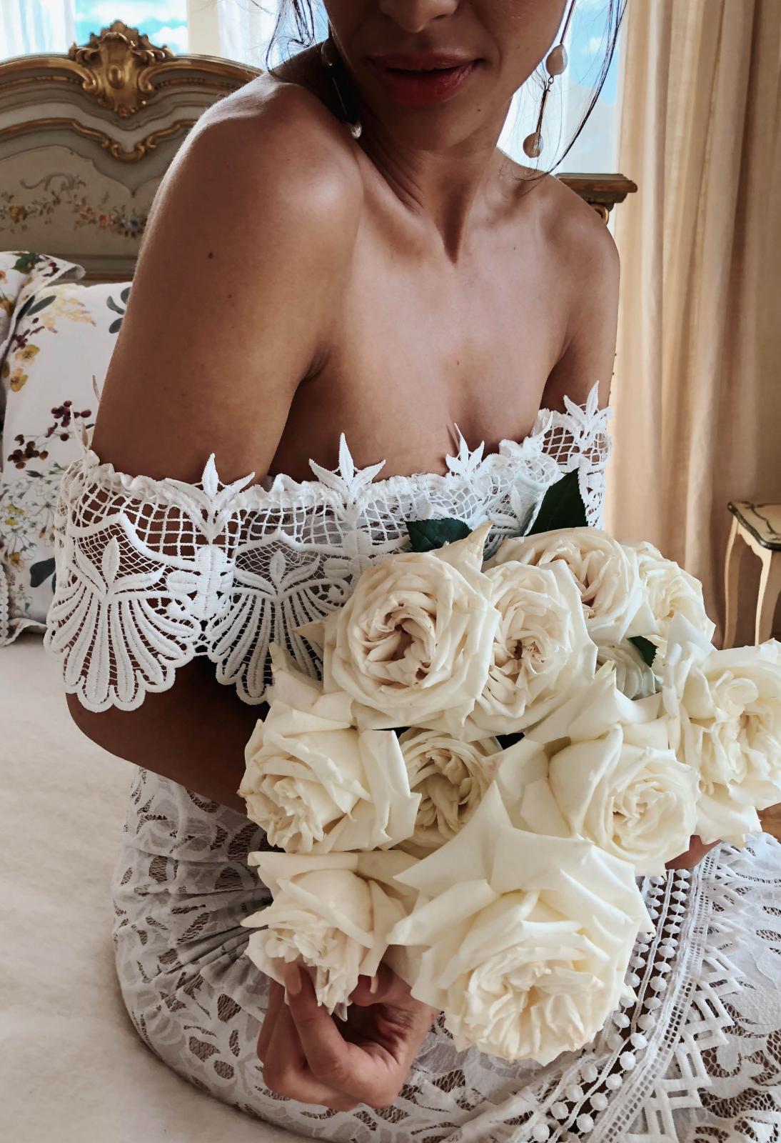 Lace Mermaid Wedding Dresses Off The Shoulder Sweep Train Sexy Back Gorgeous Country Bridal Dress Bohemian Plus Size Beach Wedding Gowns