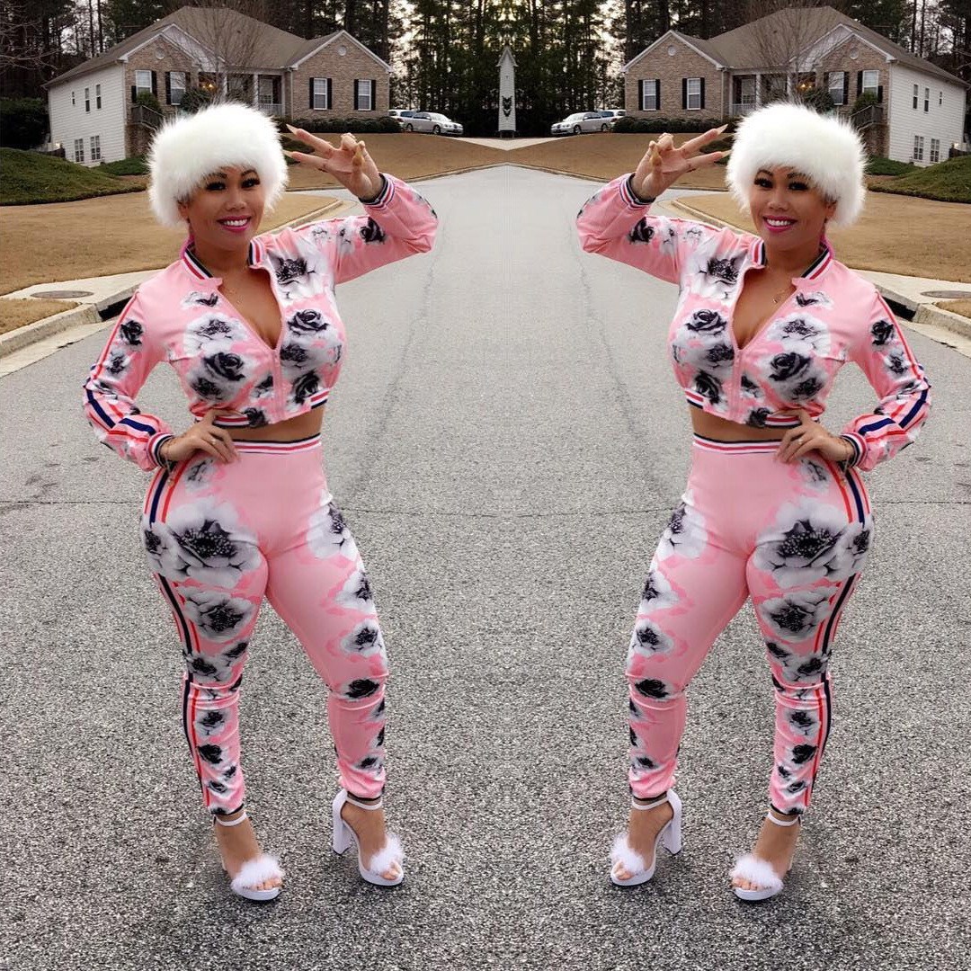 Women's Tracksuits Fashion 2021 Women Casual Long Sleeve Top And Elastic Waist Pants 2 Piece Sets Stripe Patchwork Zipper Printed Suits1