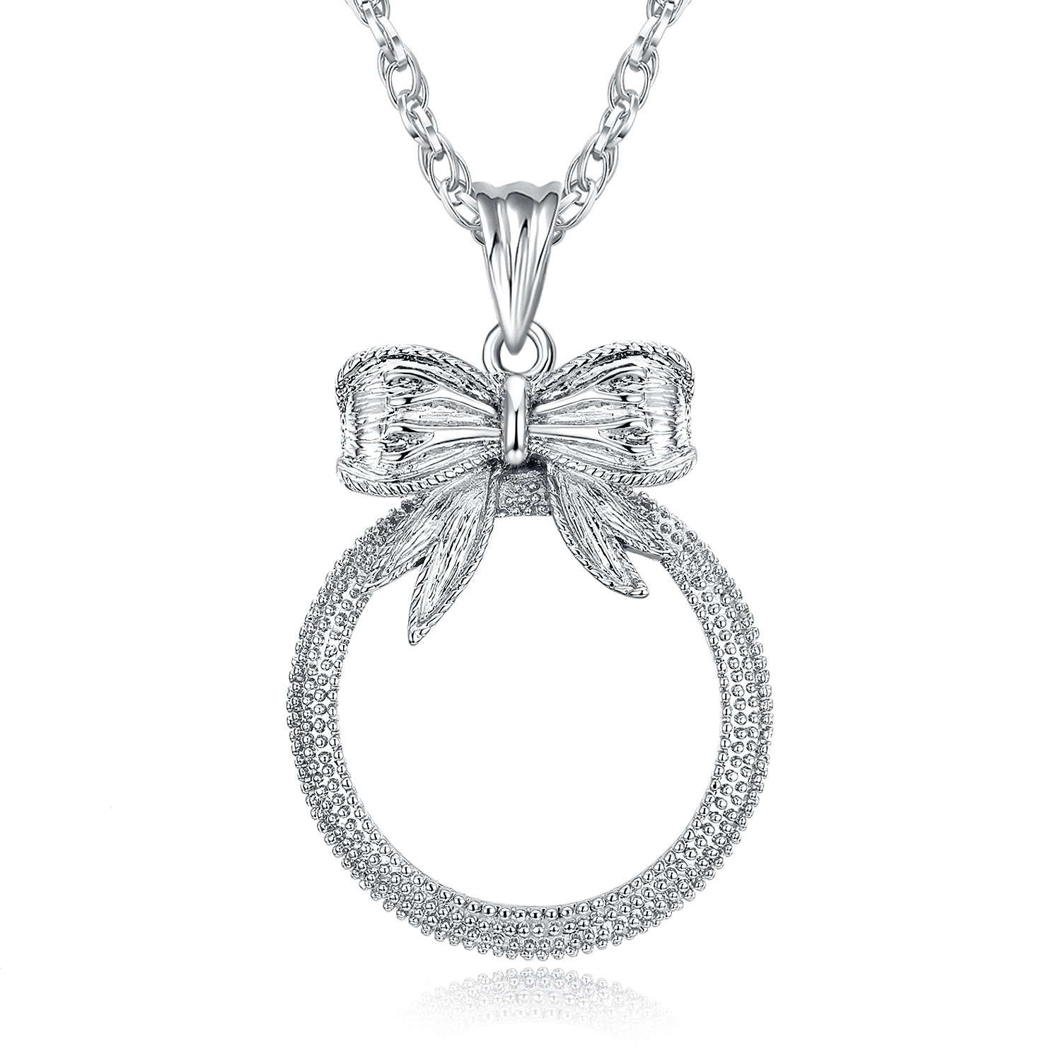 Bow design cute Magnifying glass necklace fashion magnifying glasses for reading pendant with chain
Bow design cute Magnifying glass necklace fashion magnifying glasses for reading pendant with chain