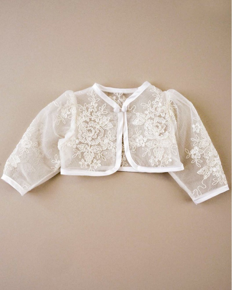 Cute Two Pieces Christening Dresses For Baby Girls Sleeveless Lace Appliques Long Baptism Dress First Communication Gowns(Dress+Jacket)