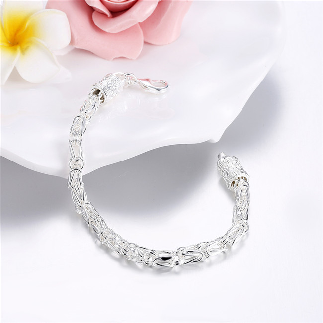 Full Huangshi plum blossom Bracelet sterling silver plated bracelet ; New arrival fashion men and women 925 silver bracelet SPB096