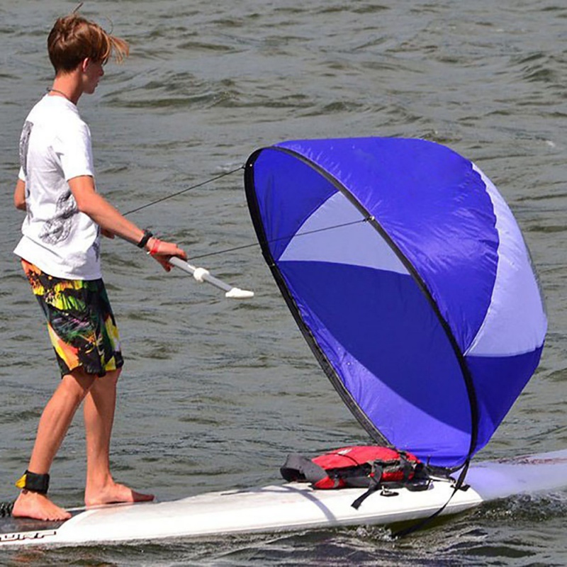 108*108cm Foldable Kayak Wind sail Boat Wind Sail Paddle Board Sailing Canoe Rowing Boats Clear Window